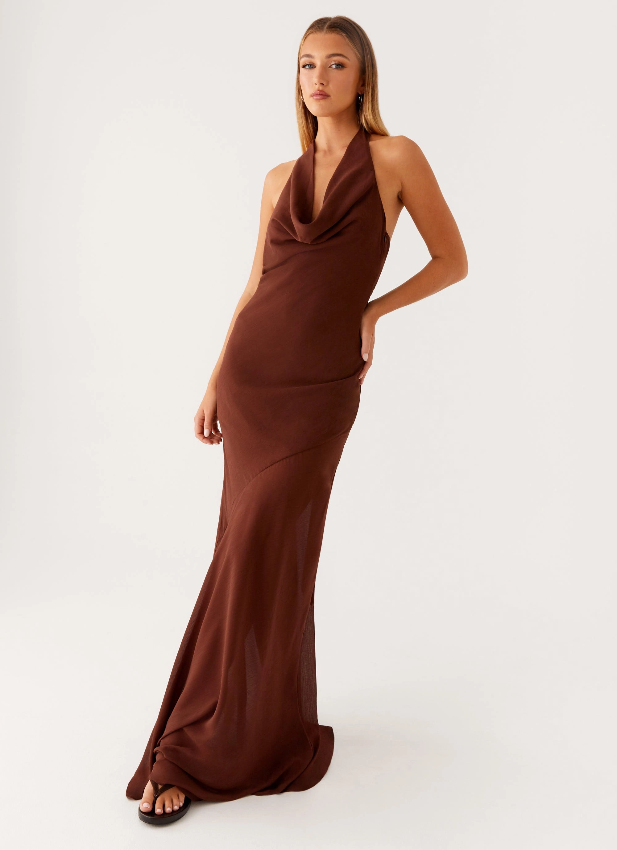 Sullivan Maxi Dress - Chocolate Stylish Design