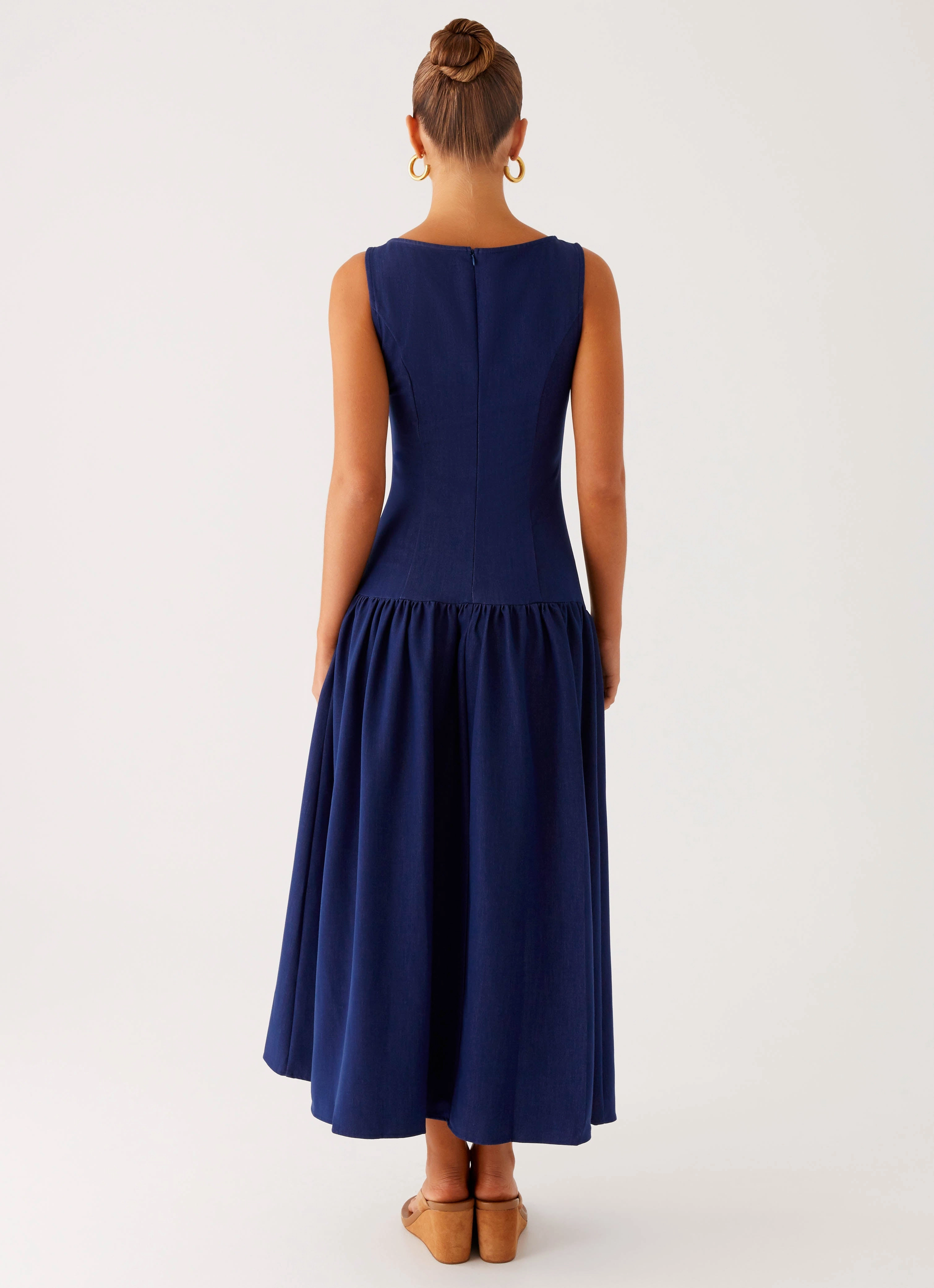 Hayes Denim Midi Dress - Indigo Chic Layered Wear