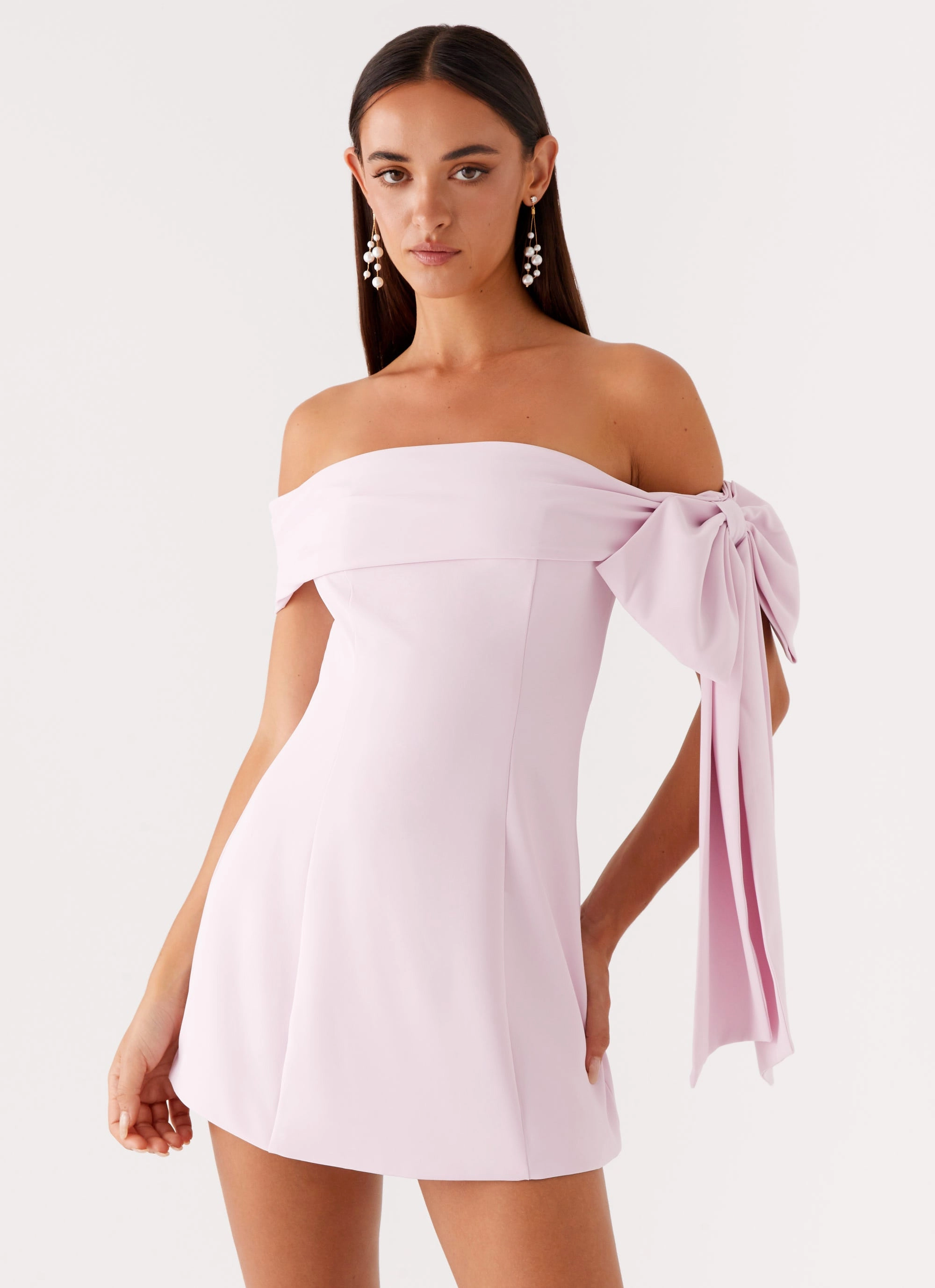 Chic Comfort Look V Neckline Akari Mini Dress - Pink