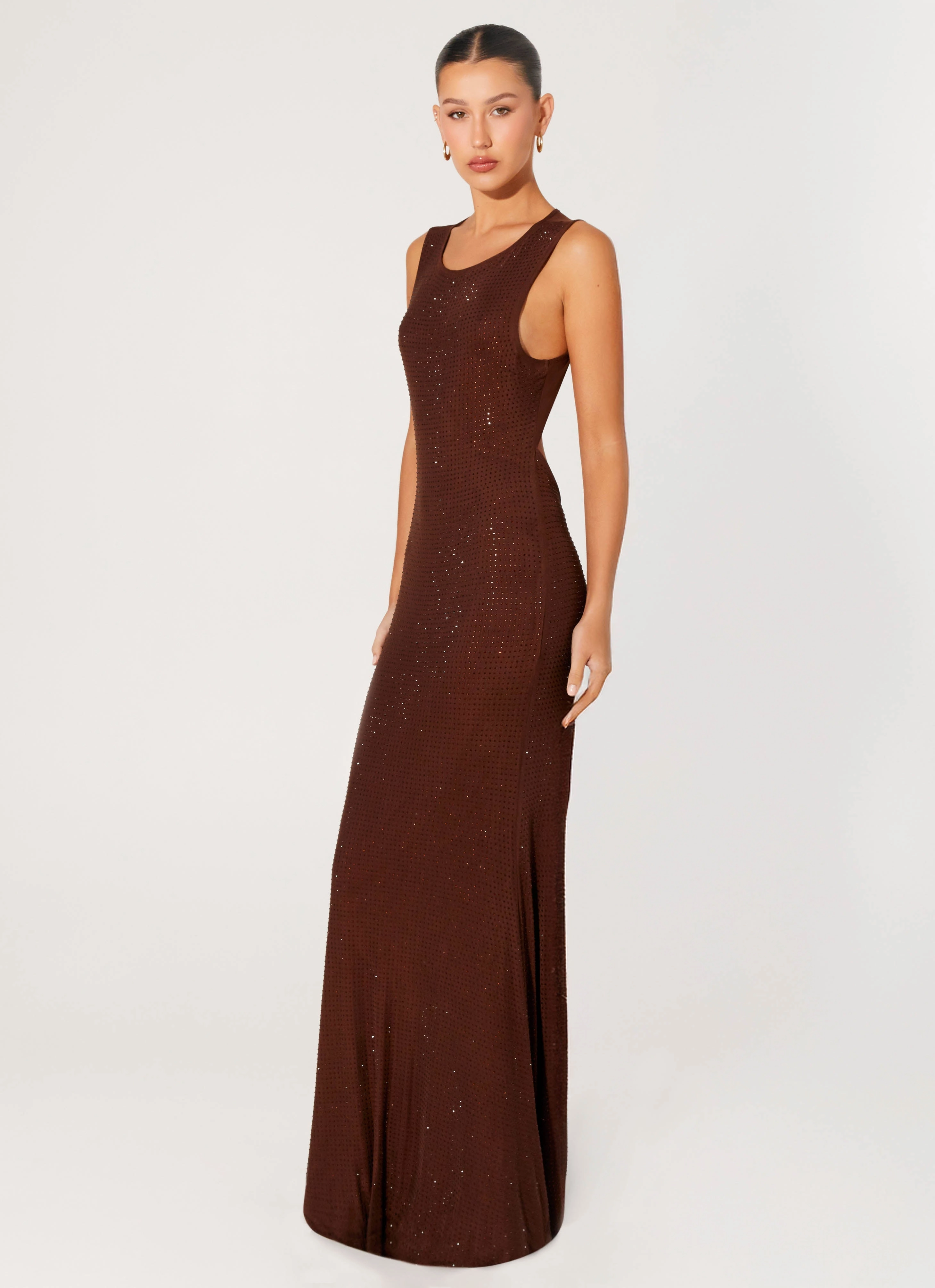 Hot Sequins Maxi Dress - Chocolate Summer Wardrobe