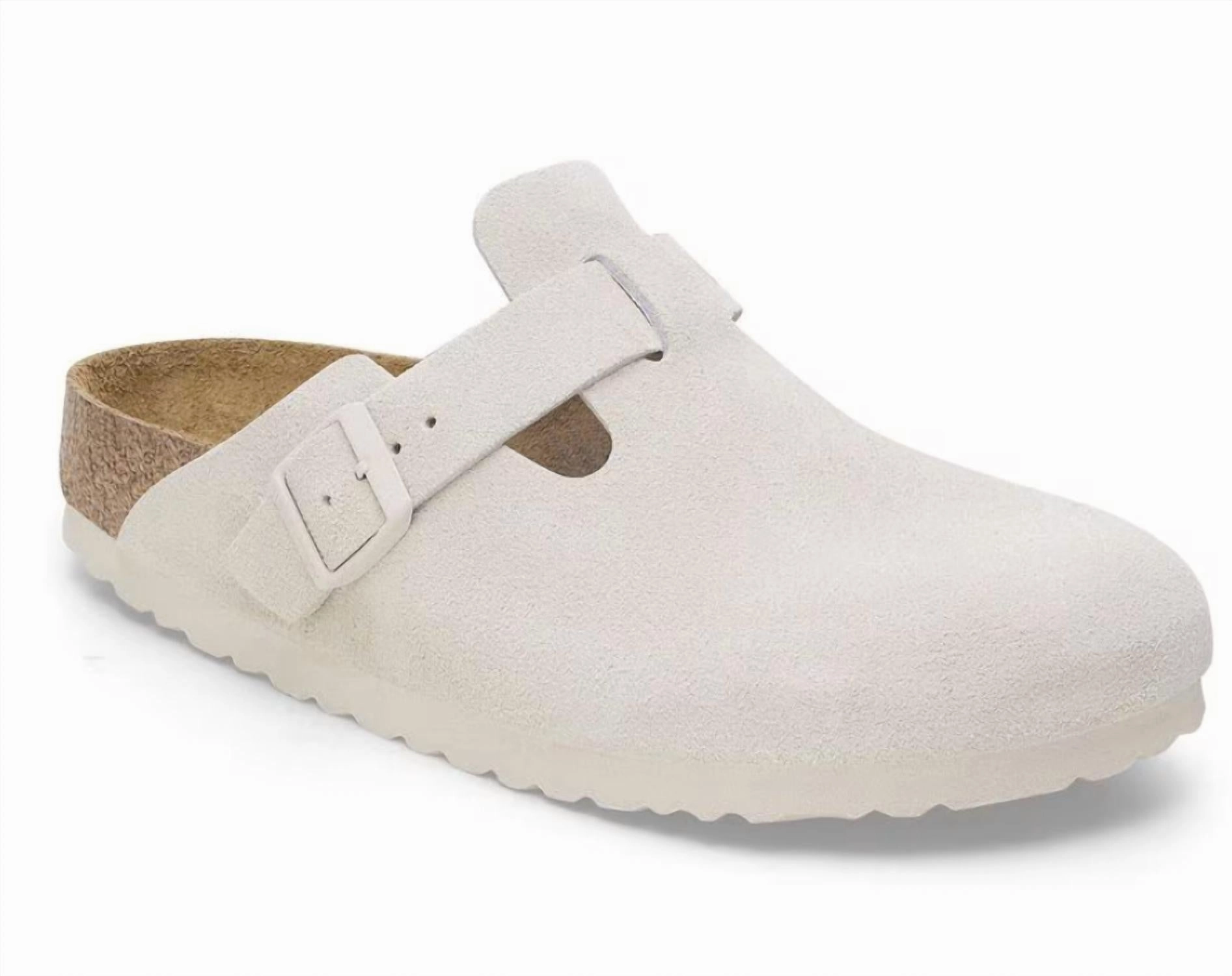 Easy Slip Fit Women's Boston Soft Footbed Clog In Antique White
