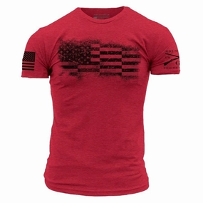 Bar Flag T-Shirt - Red Premium Material