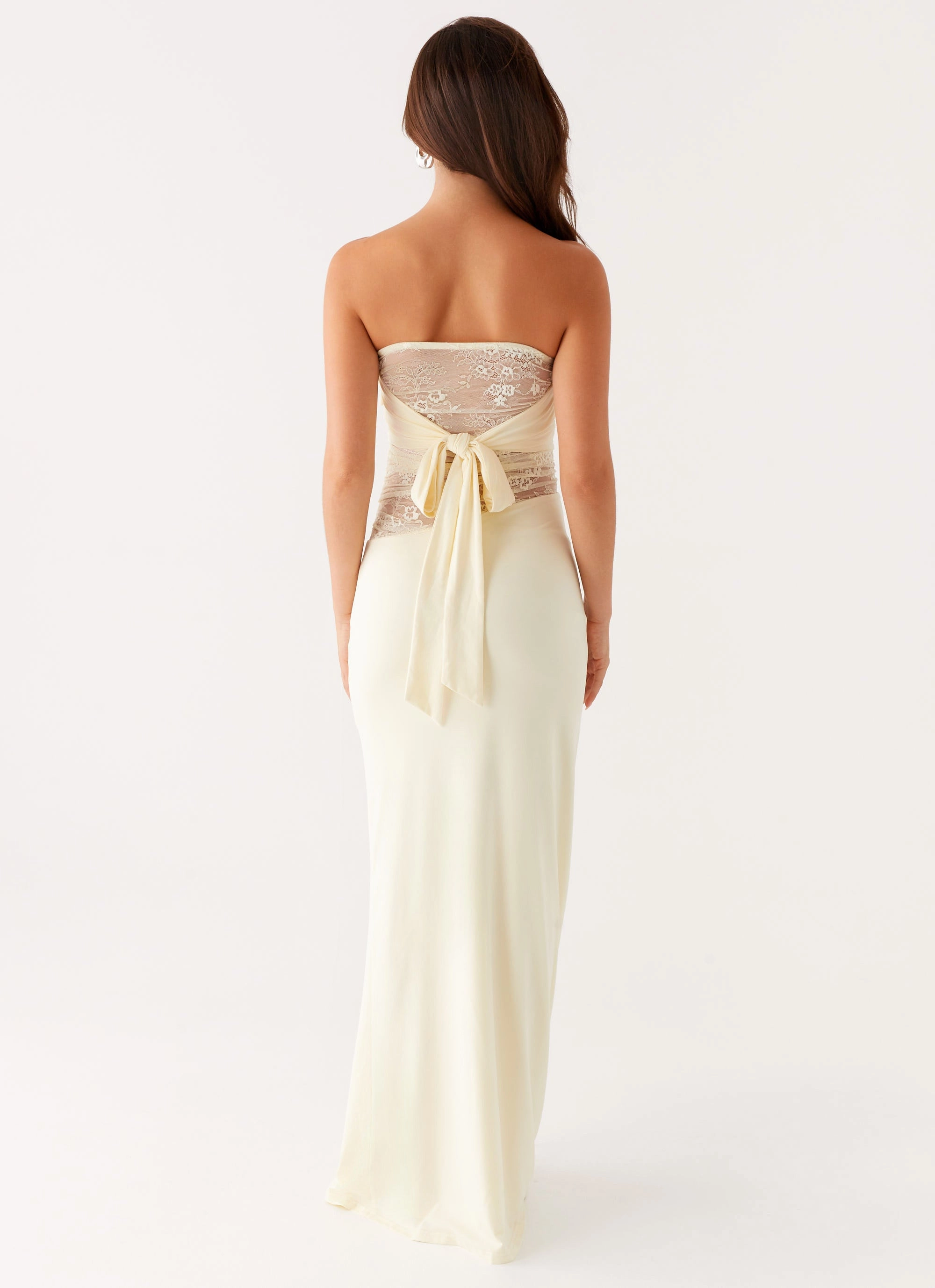 Sweet Energy Strapless Maxi Dress - Yellow Easy Pick