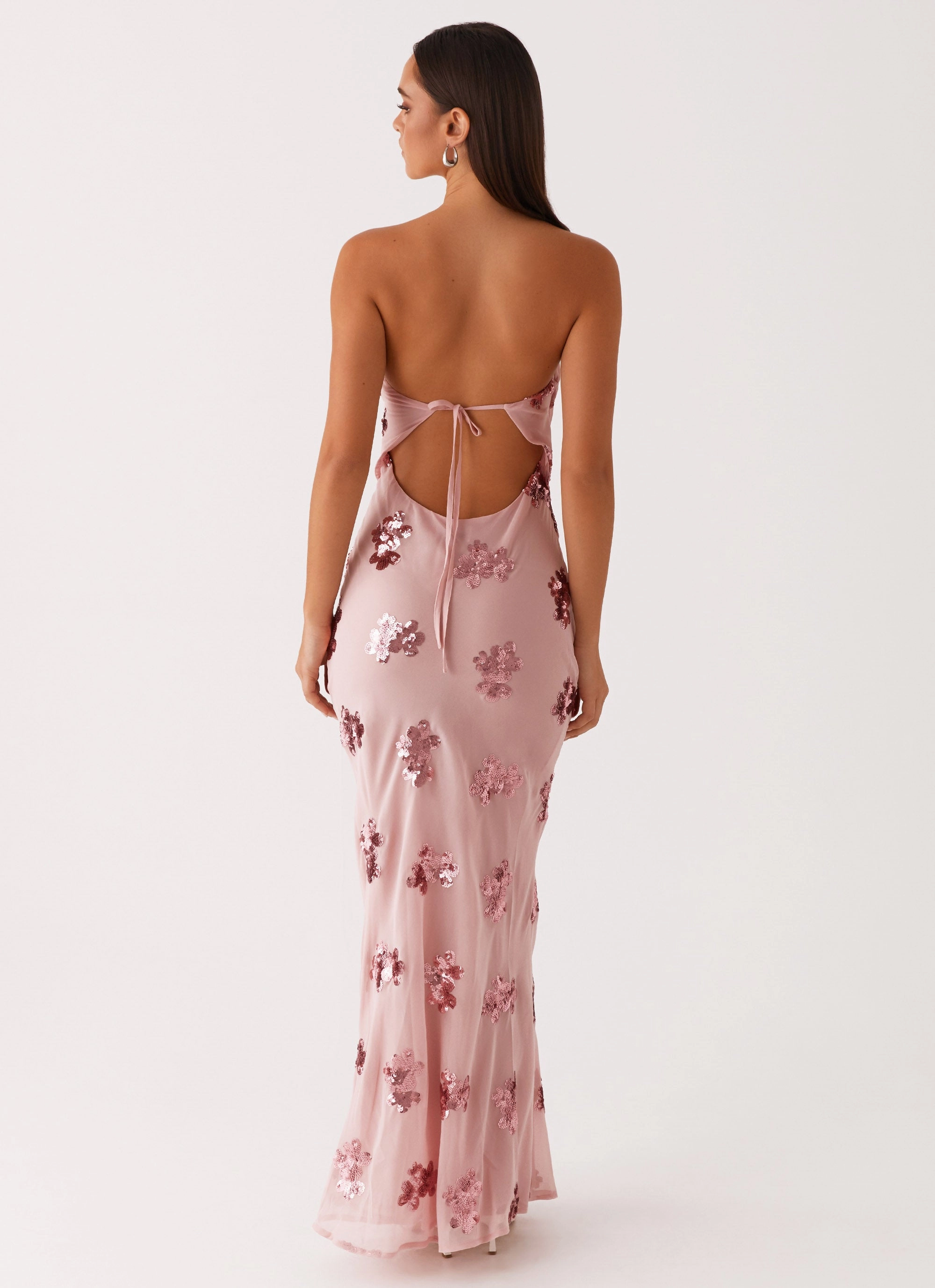 Sweet Escape Sequin Maxi Dress - Baby Pink Waist-Cinching Perfect Layers