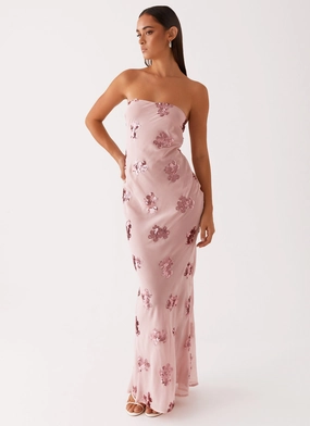 Glamorous look Year Rounder Sweet Escape Sequin Maxi Dress - Baby Pink