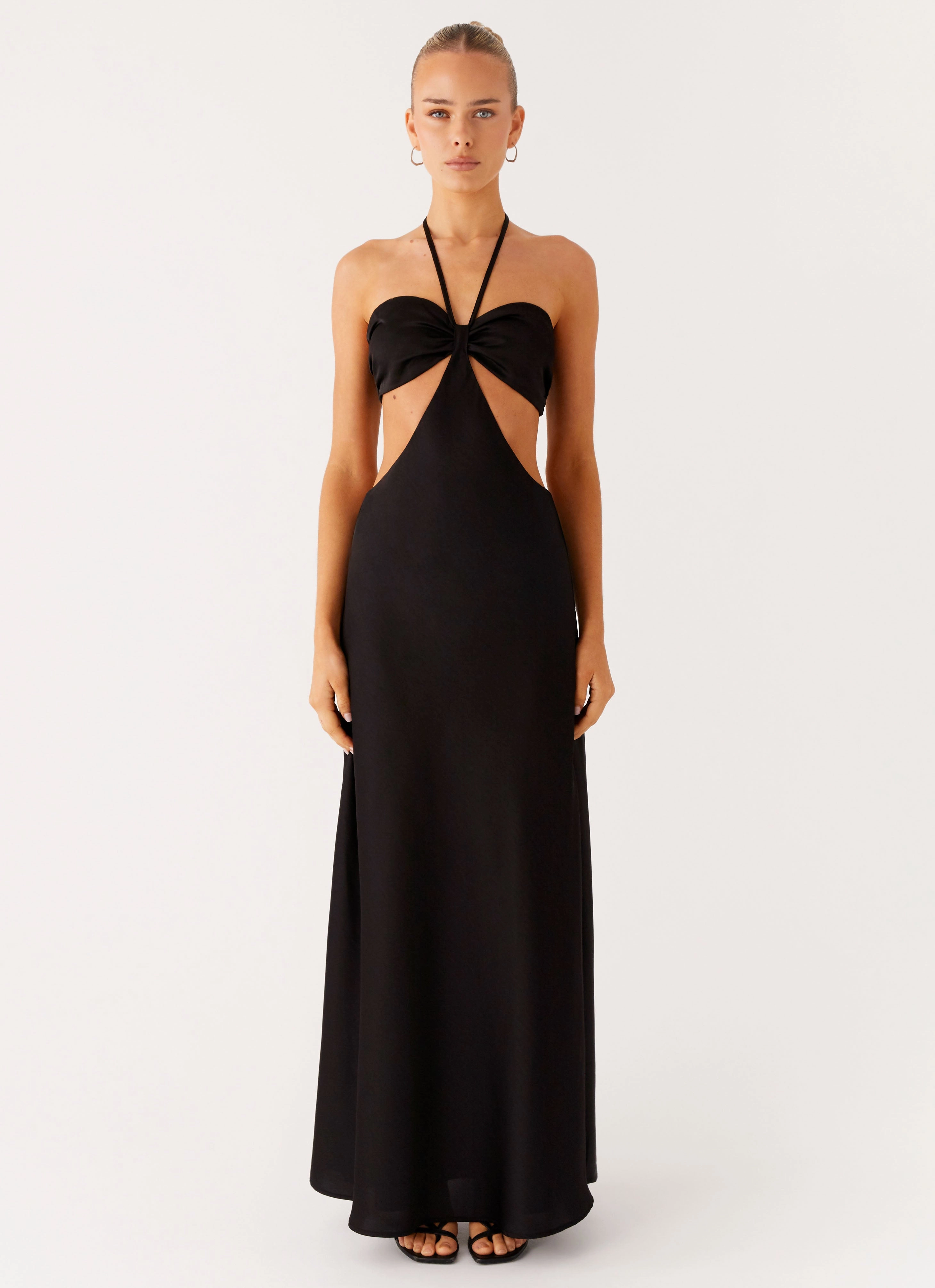 Sweetheart Cut Out Maxi Dress - Black Work or Play
