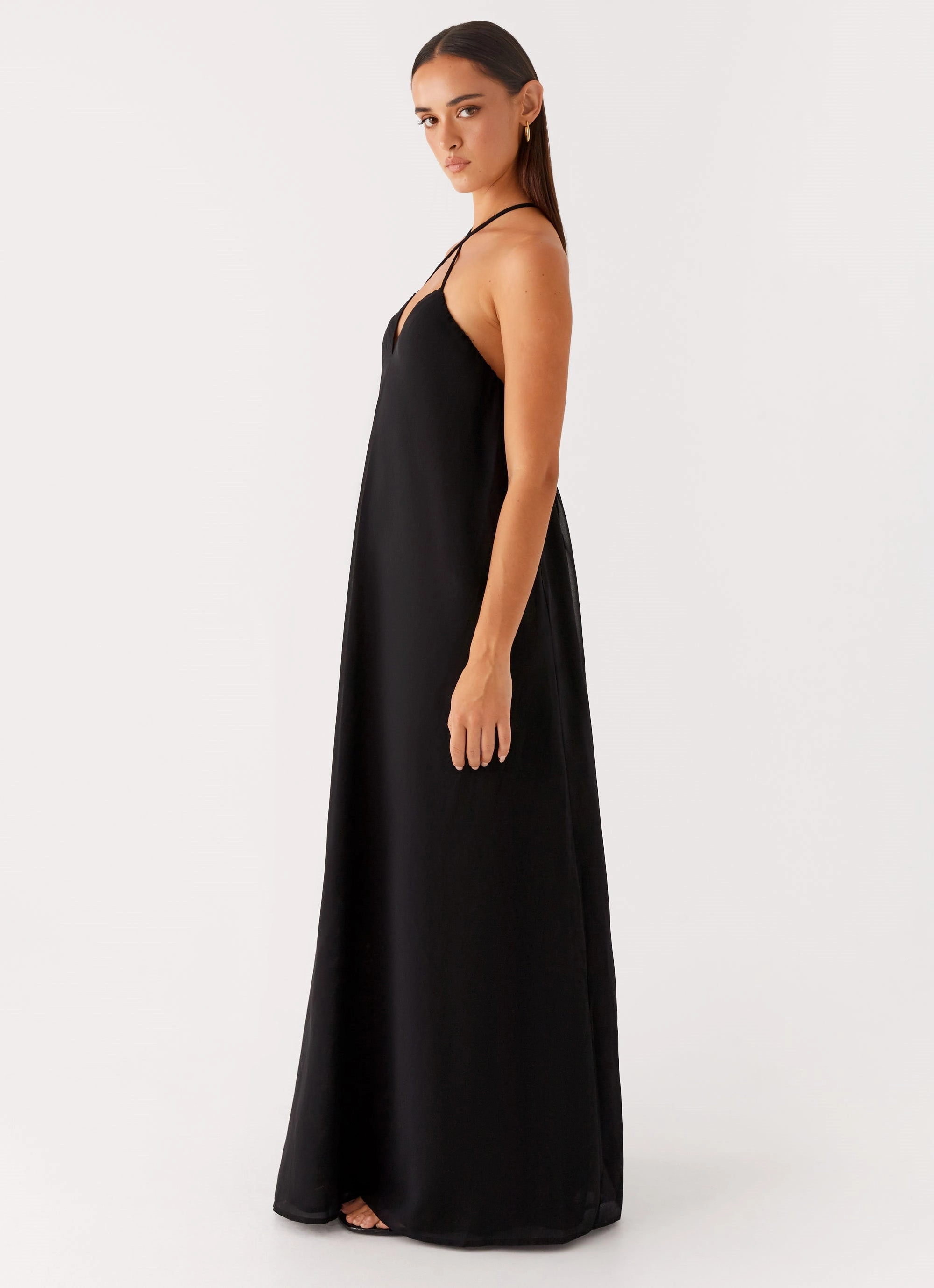 Saba Maxi Dress - Black Clean Drape