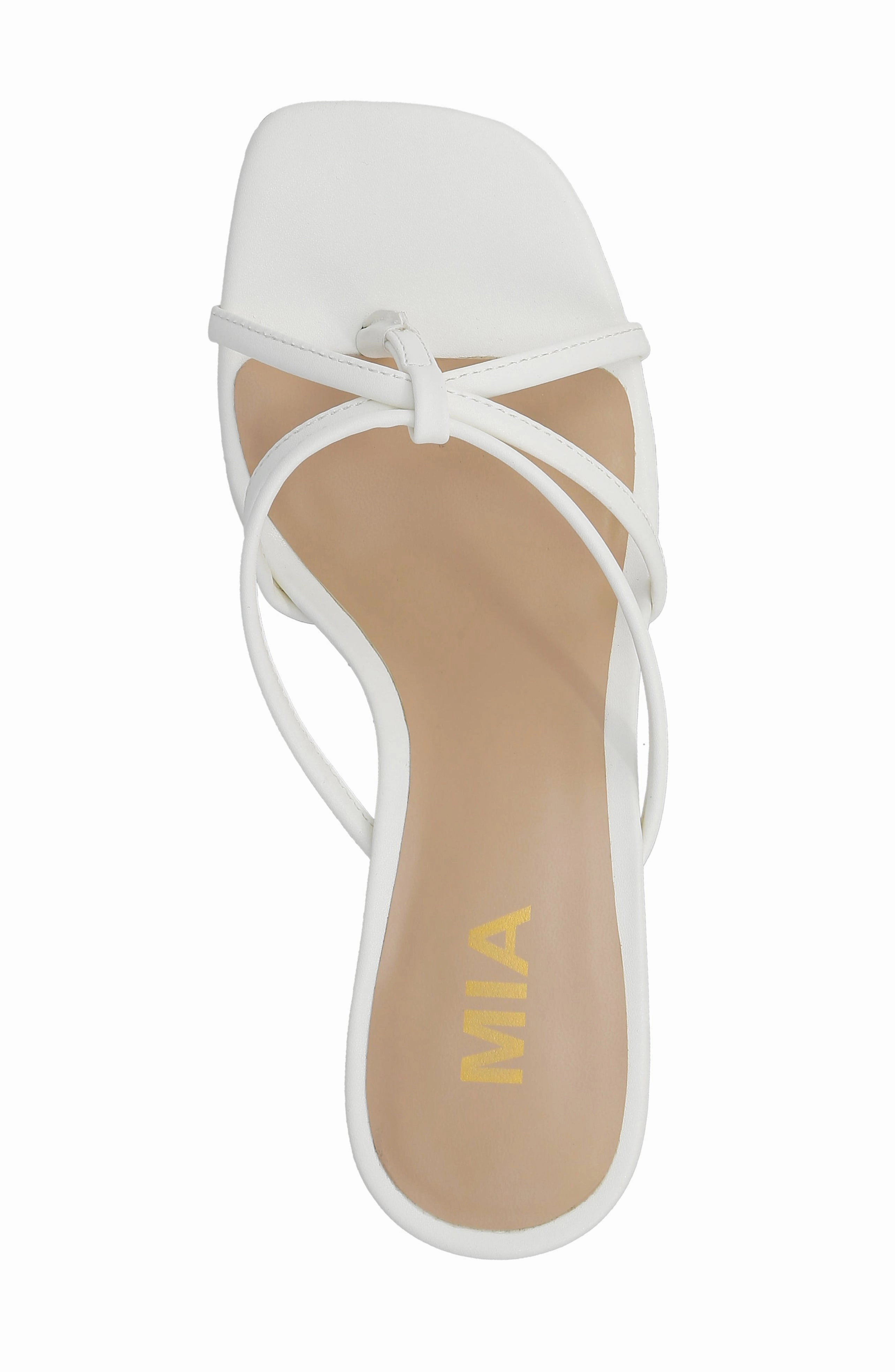 Gold High Heeled Sandals Sybel Heels - White