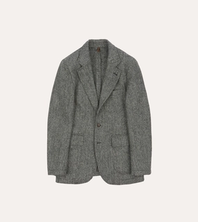 Grey Herringbone Harris Tweed Games Blazer Mk. VII Dapper Look Sleek and Sharp