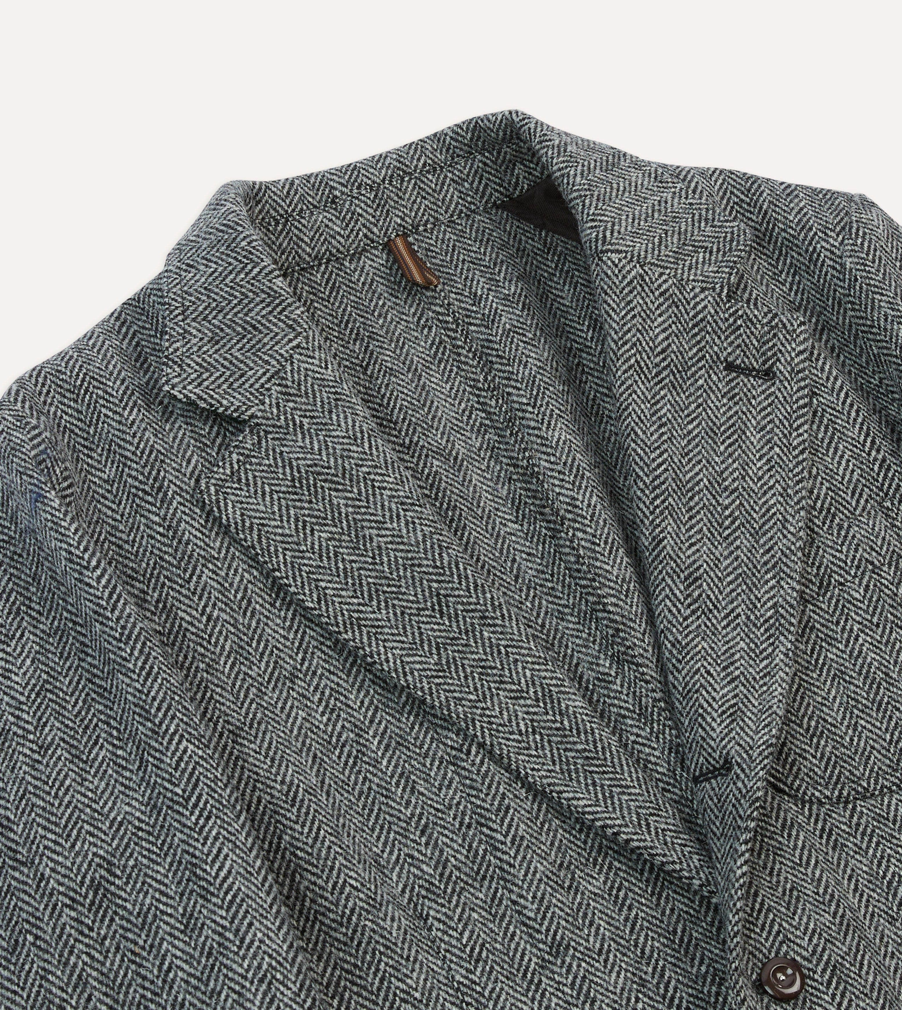 Grey Herringbone Harris Tweed Games Blazer Mk. VII Casual Style