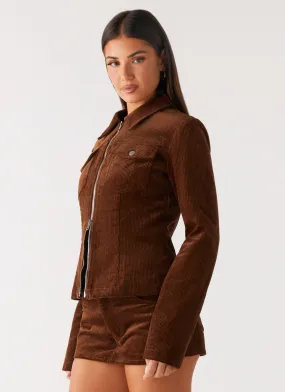Urban Mobility Taliyah Cord Jacket - Walnut