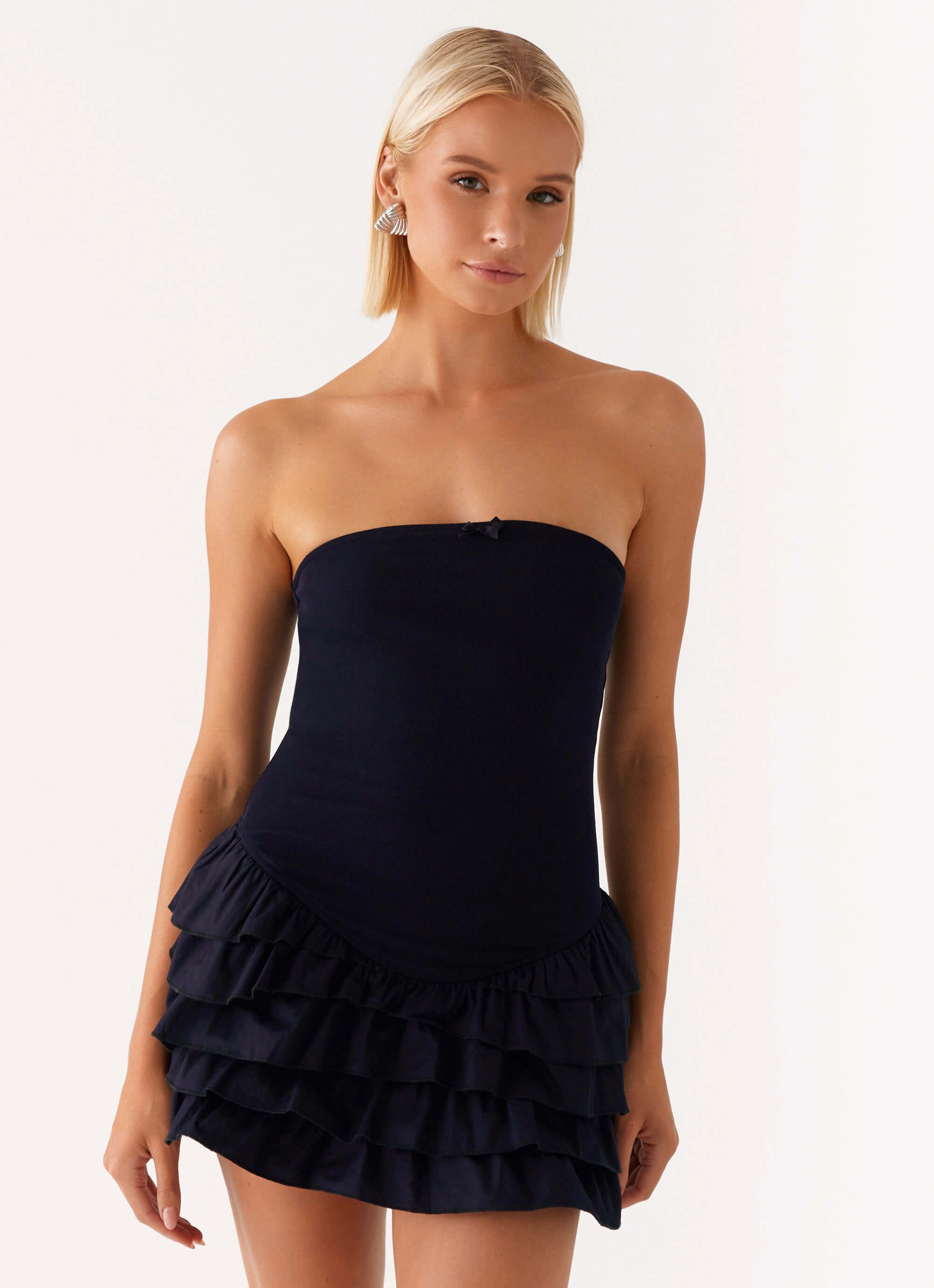 Tamay Mini Dress - Navy Classic Vibe Street Style