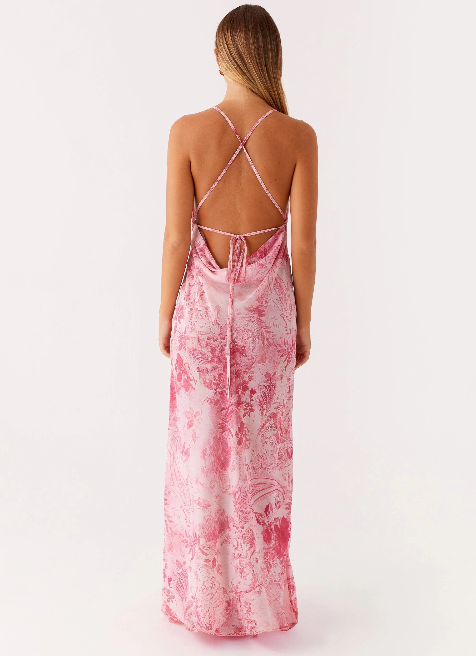 Tara Maxi Dress - Pink Print Spring Mood