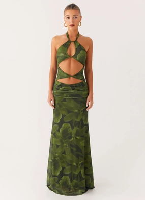 Modern-style Flowy-Shape Tatyana Maxi Dress - Tropic Floral