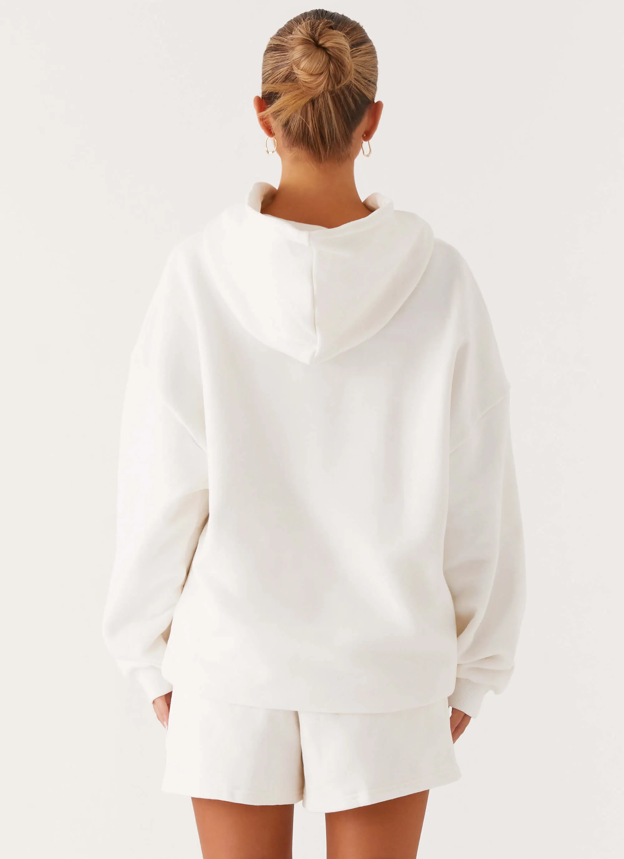 Signature Oversized Hoodie - Ivory Printed