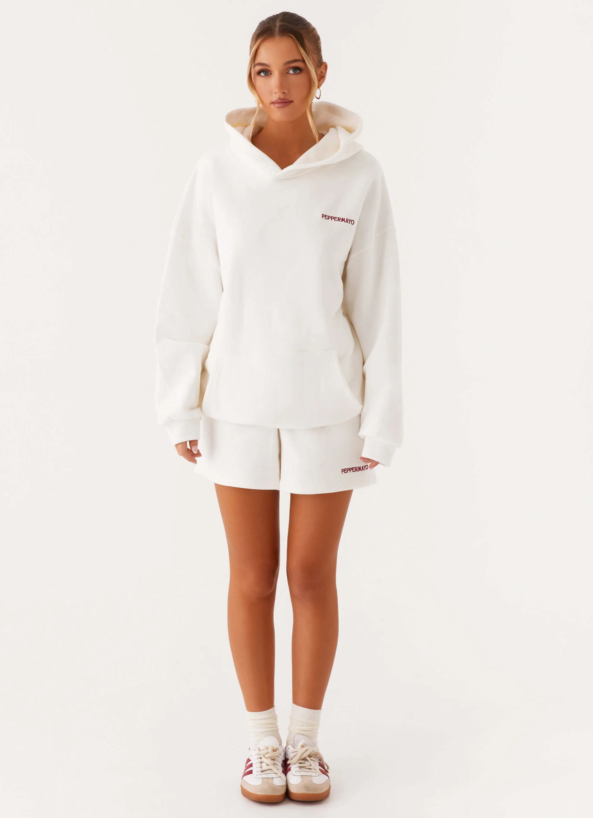 Breathable Technology Signature Oversized Hoodie - Ivory