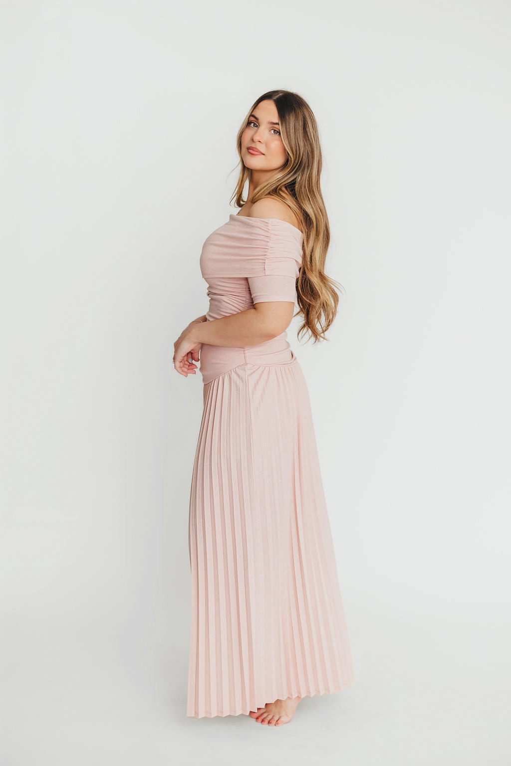 The Lennox Maxi Dress in Dusty Pink BreathableFabric