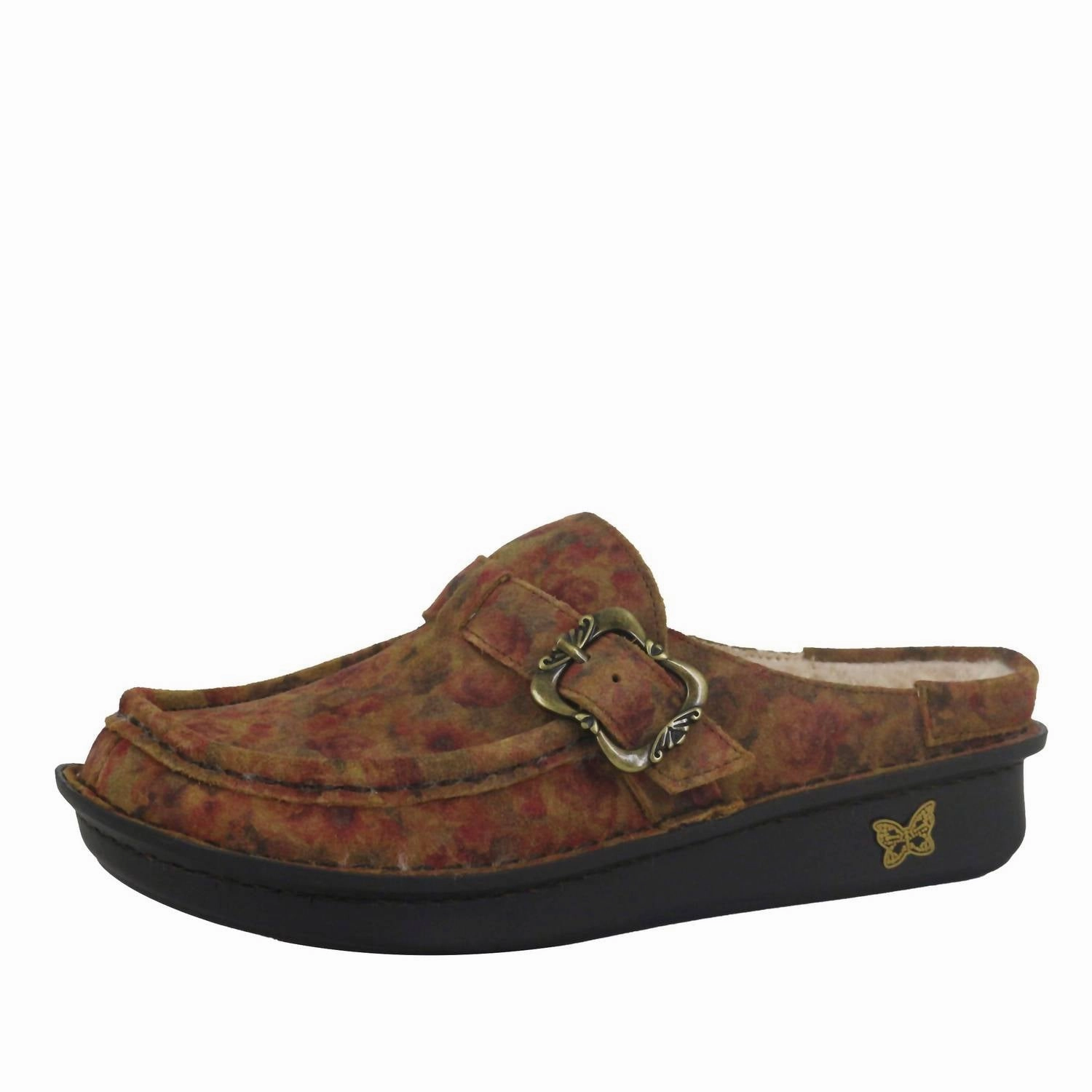 Easy Slip Shoes Breathable Upper Women Brigid Clogs In Cognac & Roses