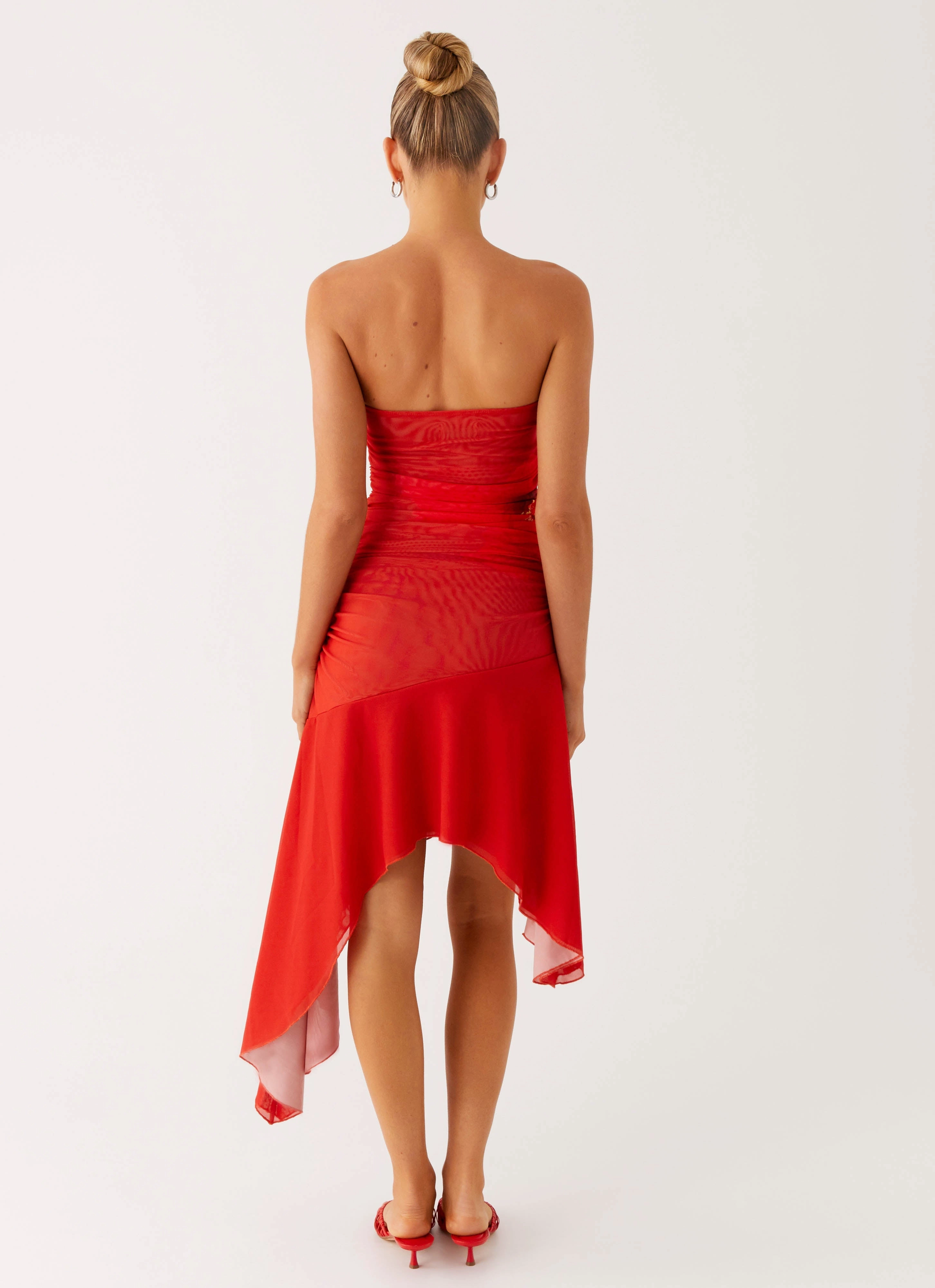 Think About It Midi Dress - Fire Red Elegant brunch outfit Elegant Tailoring