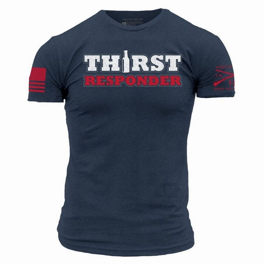 Geometric precision Thirst Responder T-Shirt - Midnight Navy