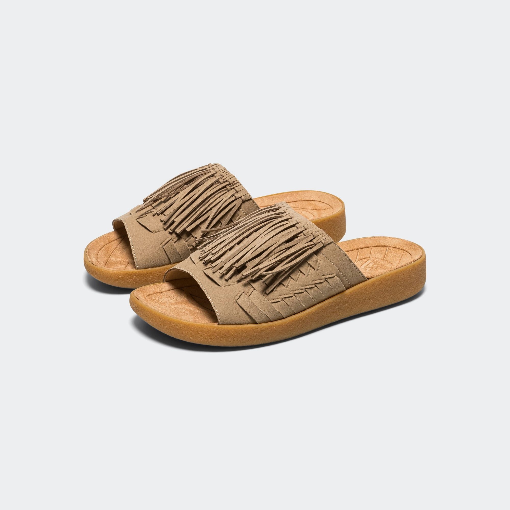 Thunderbird Thatch Slide - Taupe/Tan Y Strap Design