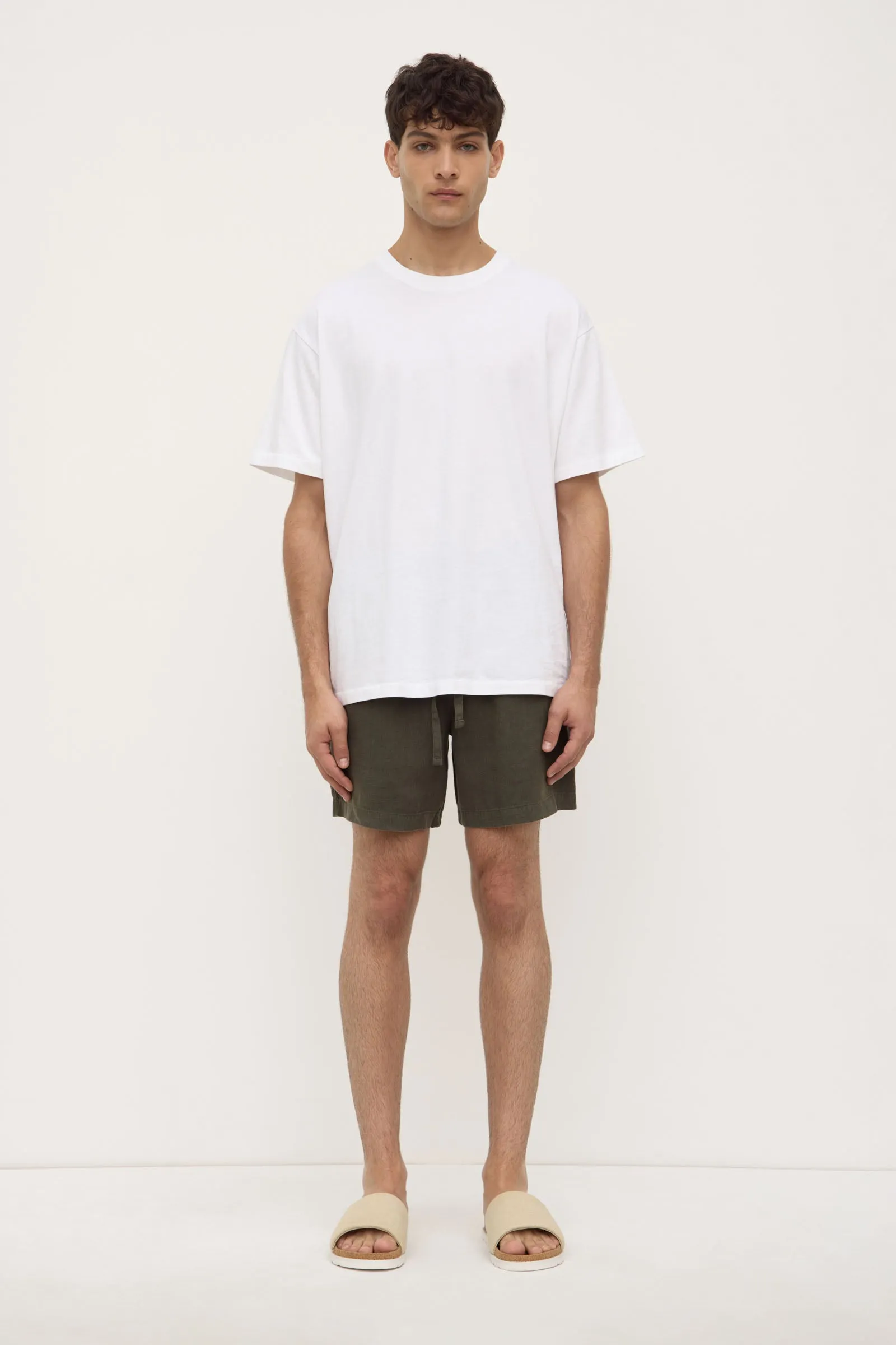 Tide Linen Short Easy Layer Fit Slim Stretch
