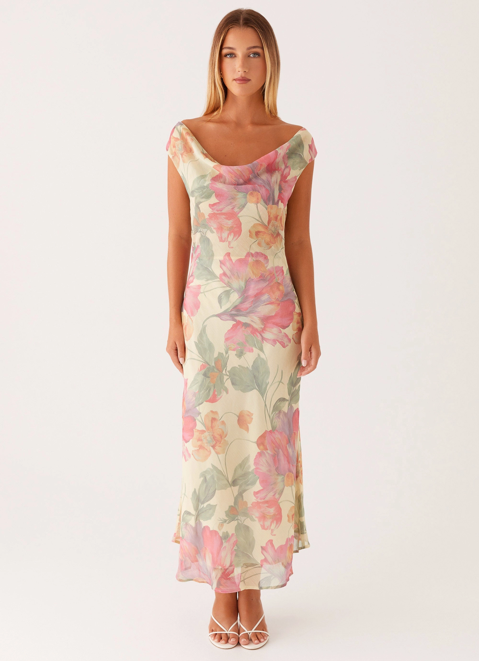 Role Model Maxi Dress - Yellow Peony Feminine Details