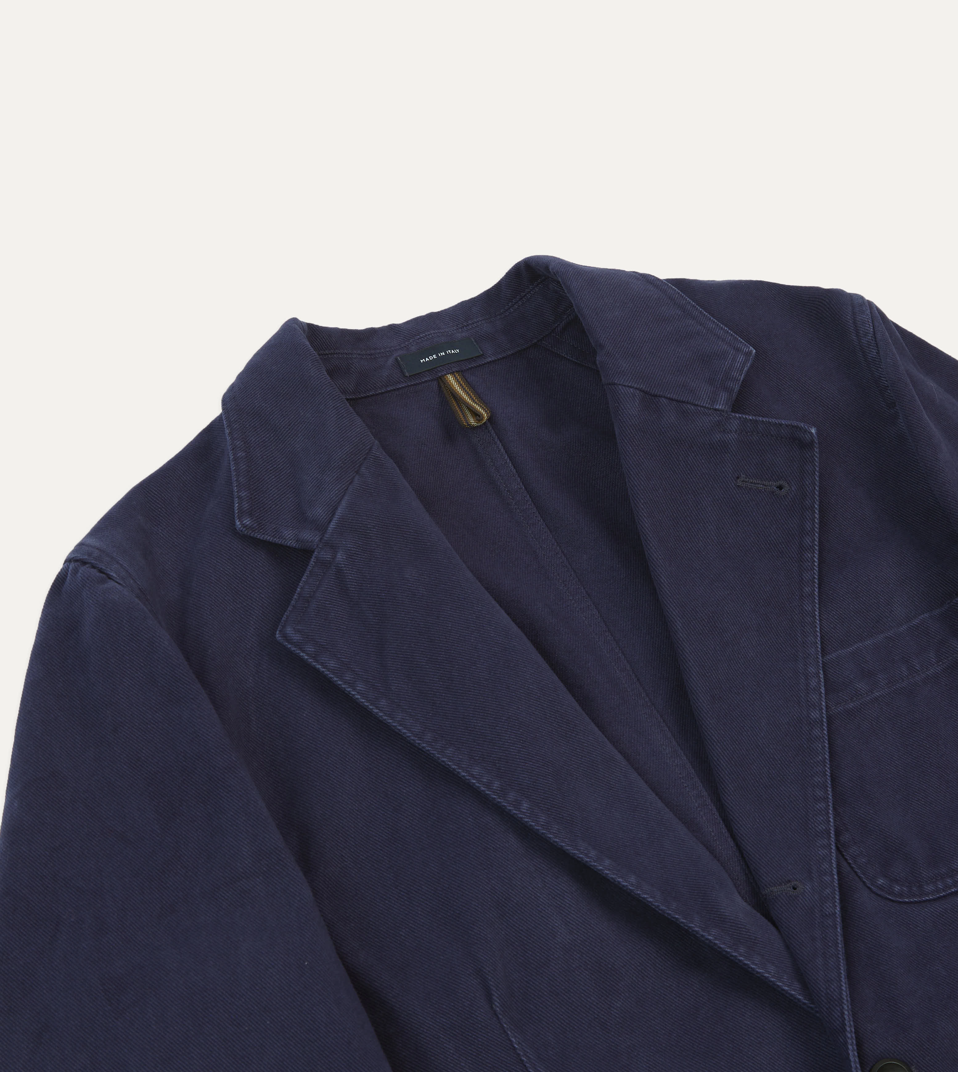 Indigo Heavy Cotton Twill Games Blazer Mk. I Trendy Layer Relaxed Professional Wea
