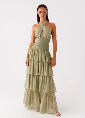 Comfy Fit Salma Maxi Dress - Sage