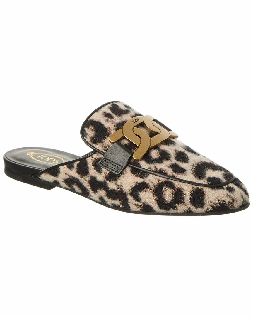 TOD??s Leather-Trim Mule Easy Foot Comfort Ergonomic Shape