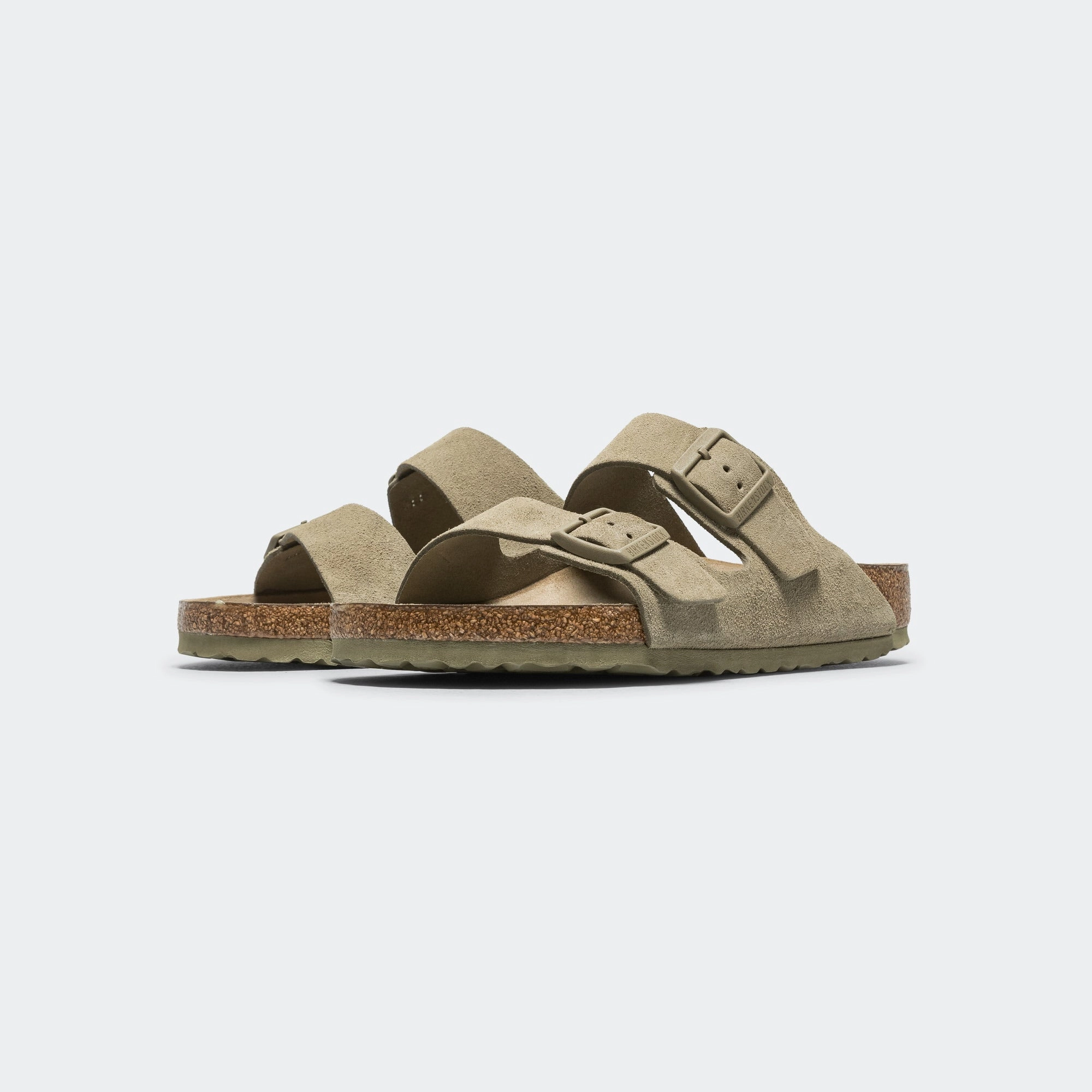 Stabilizing Arch Comfortable Beach Footwear Arizona SFB - Faded Khaki Suede Leather