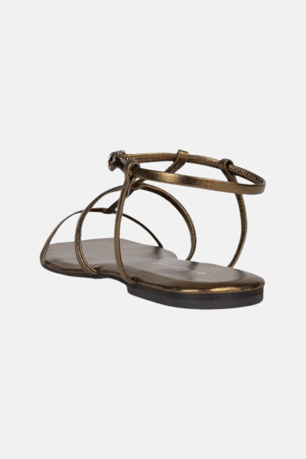 Thermal Regulation Layer Good Arch Support Jeffrey Campbell Corinth Sandals in Bronze Metallic