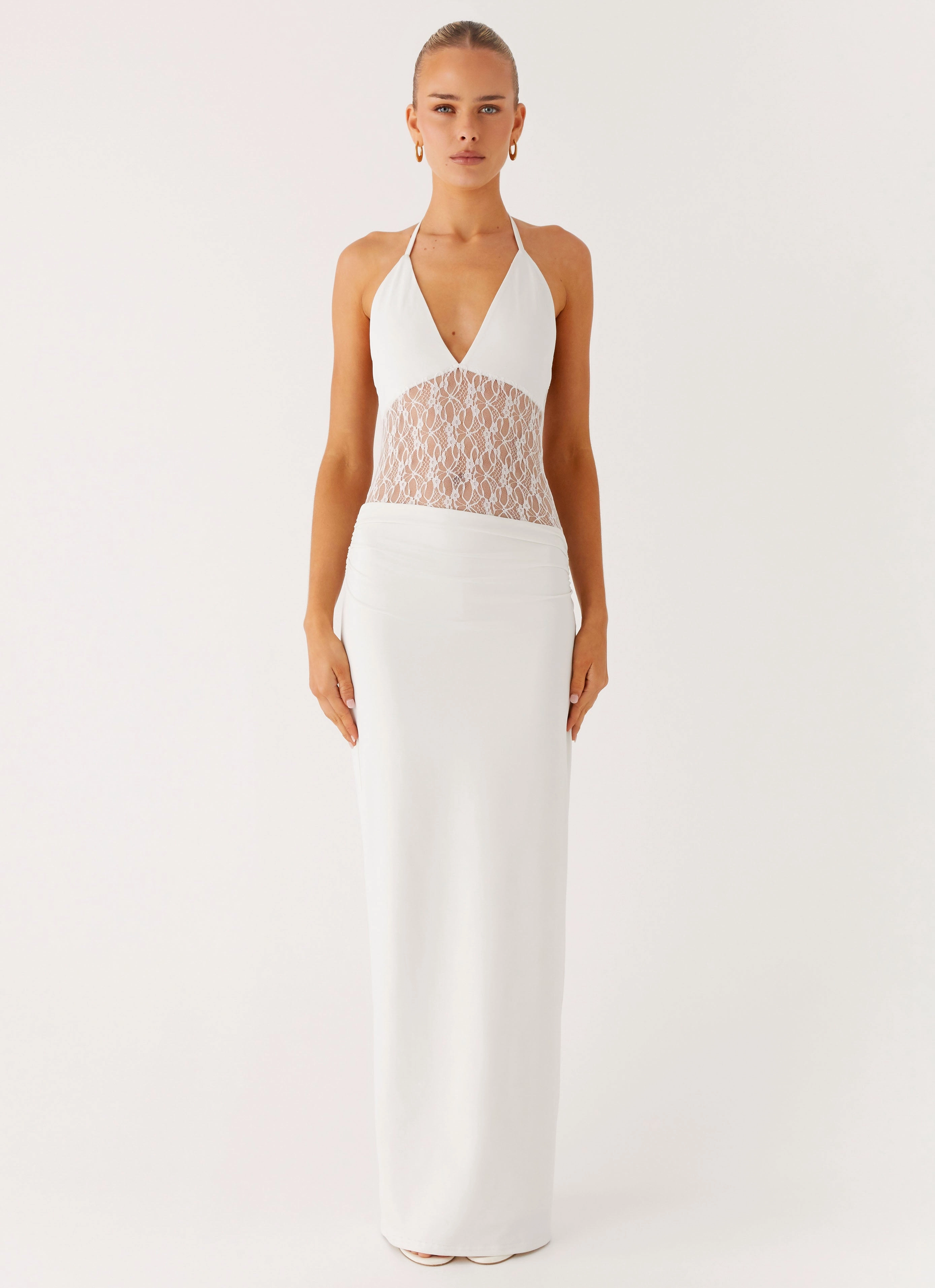 Enchant Lace Maxi Dress - Ivory Formal-look Comfortable fit dress for all body types