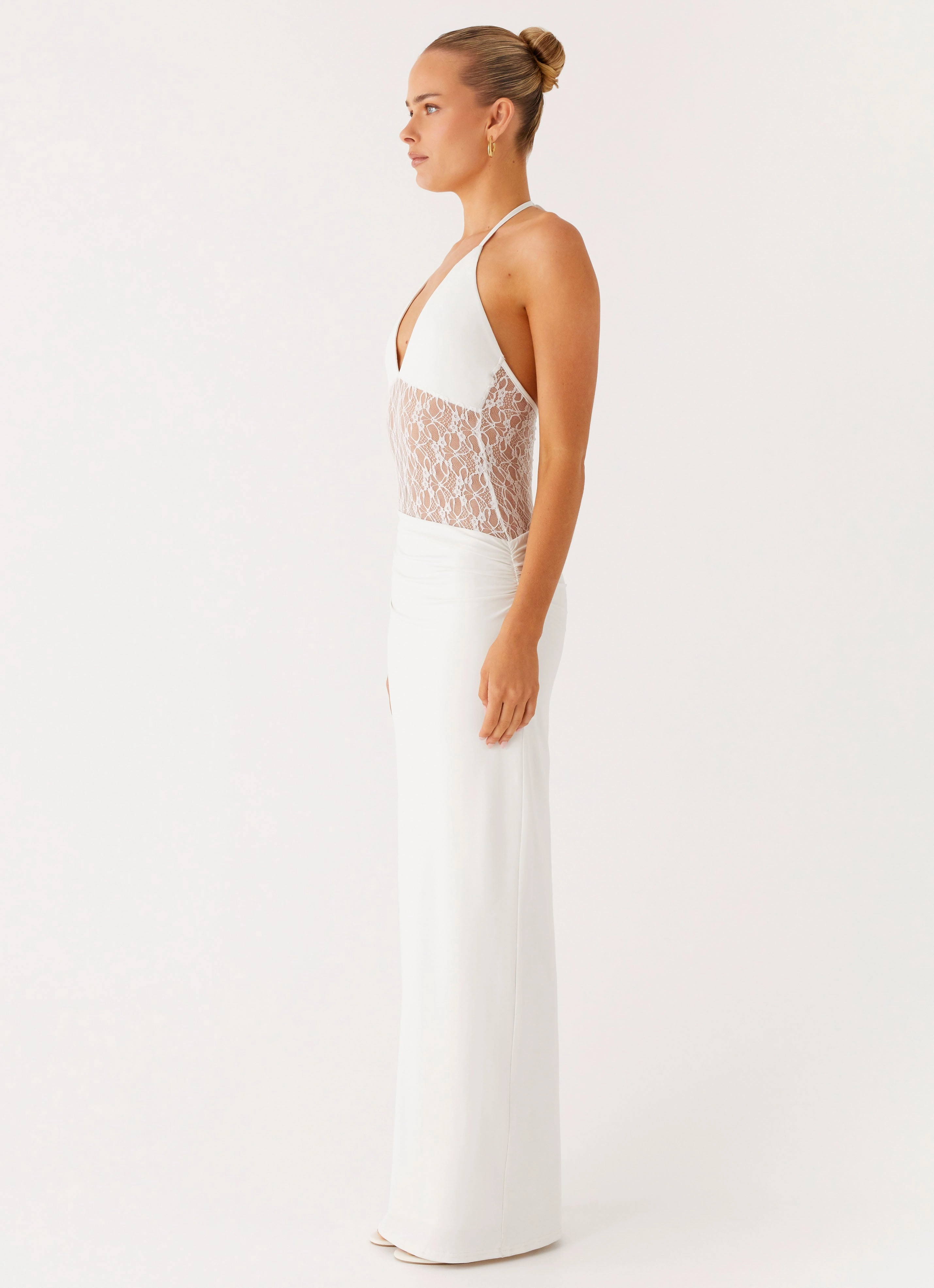 Flattering Design Wear Enchant Lace Maxi Dress - Ivory