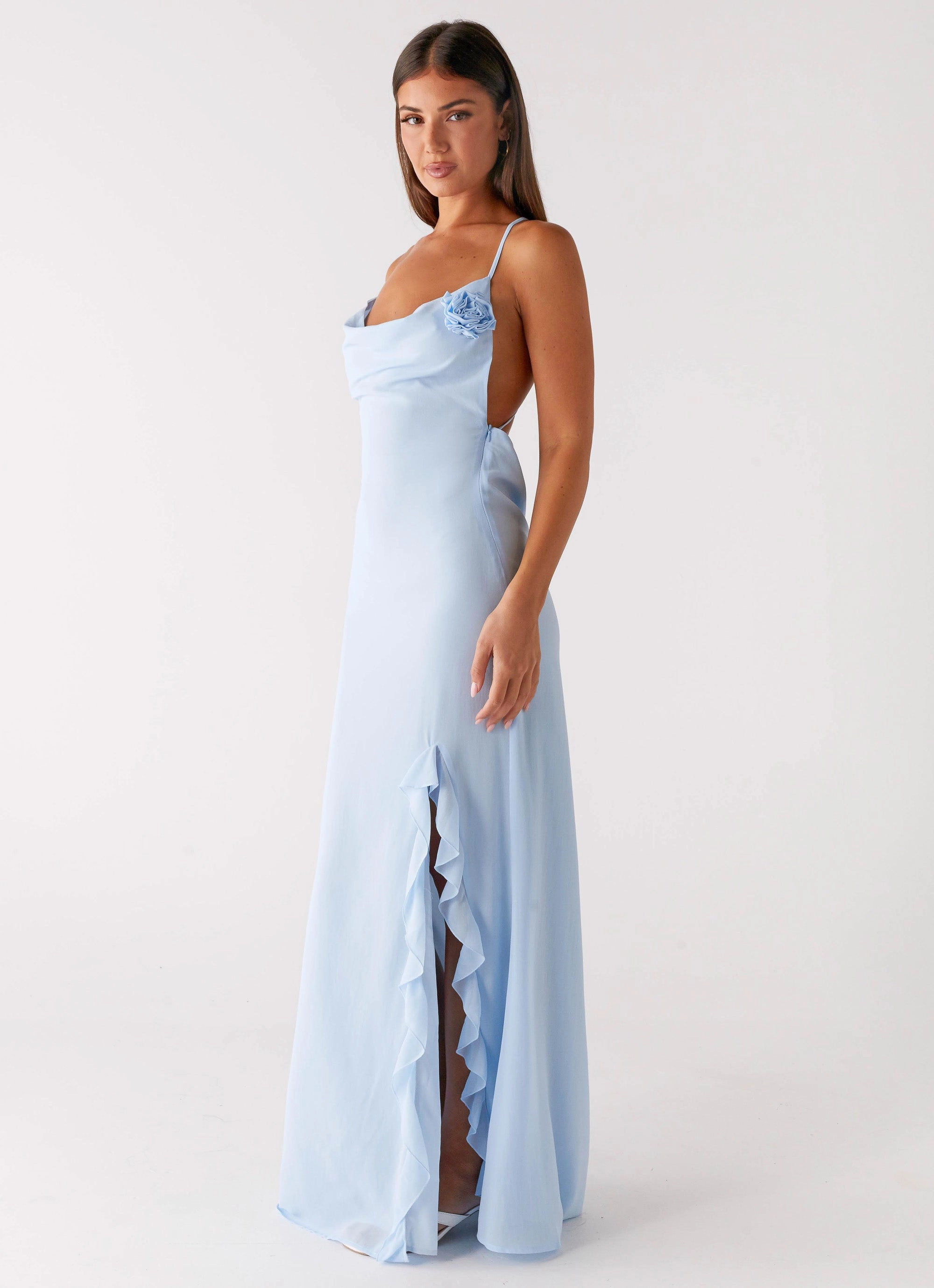 First Class Maxi Dress - Blue Pose Sweet