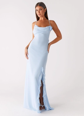 Sculpted Form First Class Maxi Dress - Blue