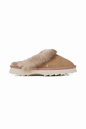 day trip Bead Edge Emu Australia Jolie Sharky Crimp Slippers in Camel