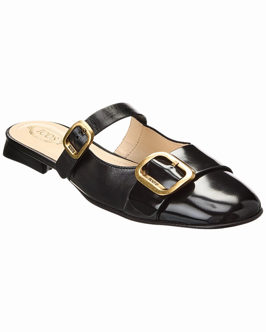 TOD??s Cuoio Leather Mule, 36.5 strap on Light