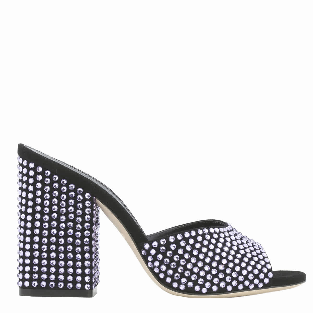 Paris Texas Violet Onyx Holly Anja Crystal-Embellished Mules AirCushion