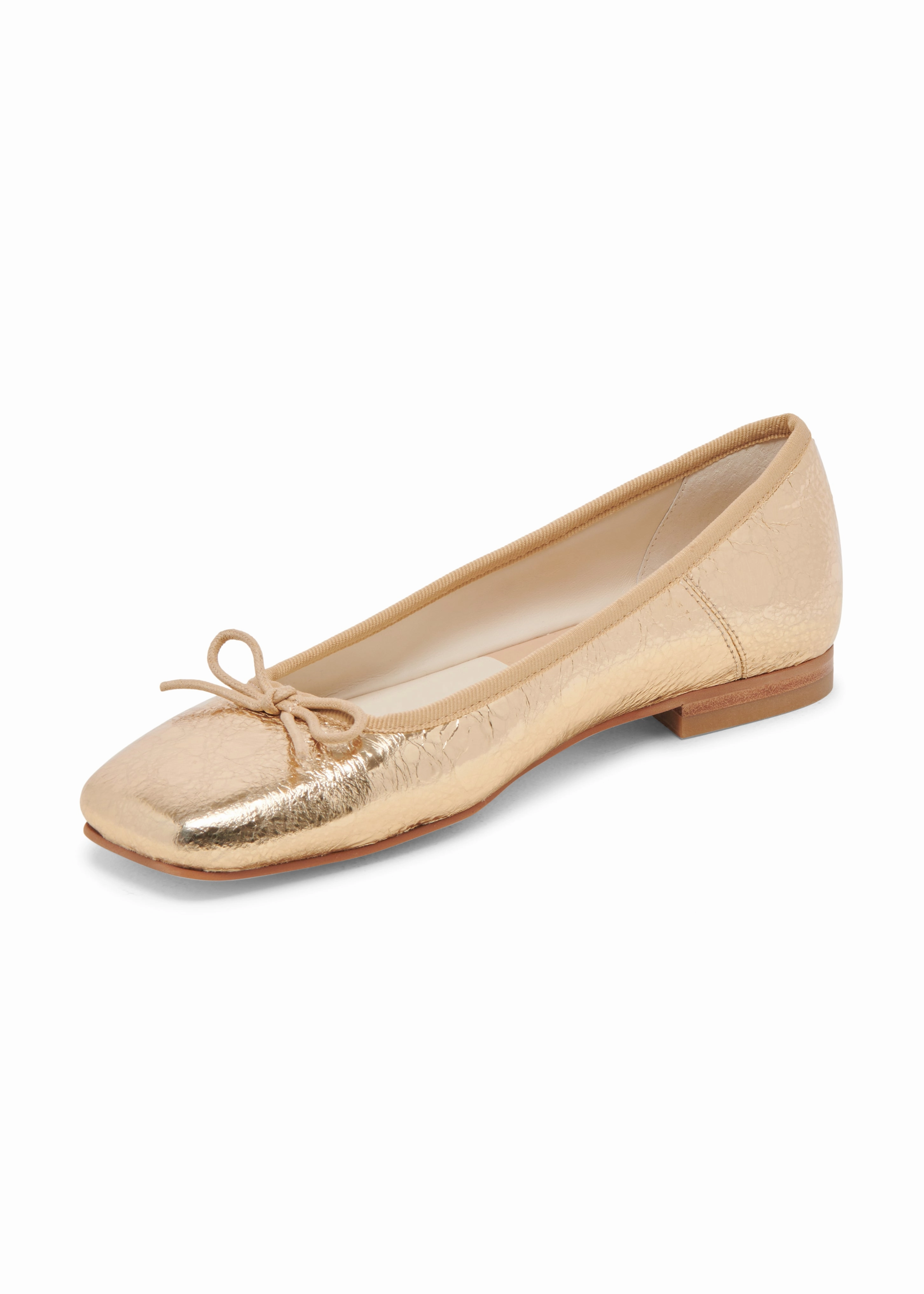 Padded Tongue Anisa Flat - Gold