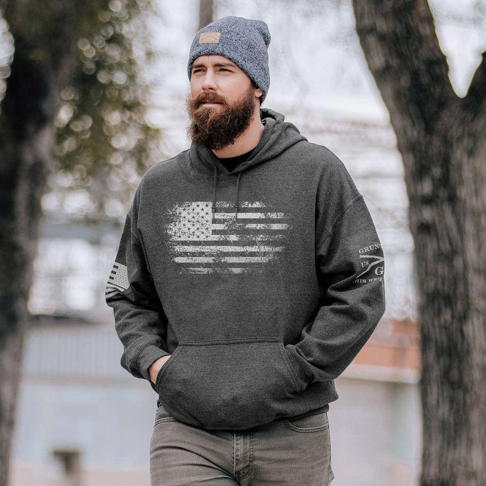 Cozy Sense Vintage American Hoodie - Dark Heather