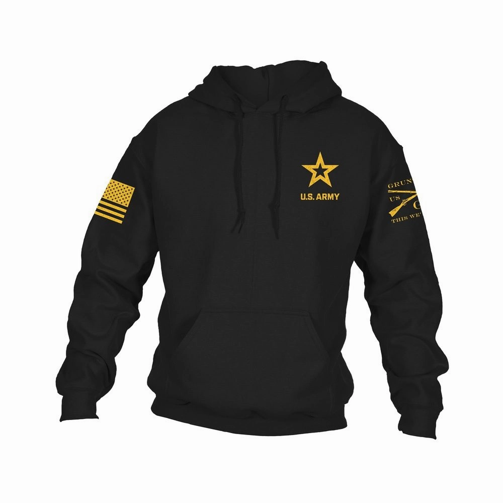 Army A-Team Hoodie - Black Premium Finish