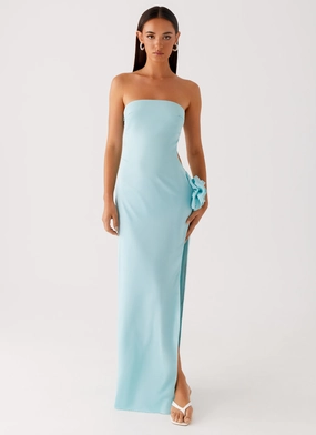 Fenway Strapless Maxi Dress - Mint Texture Rich