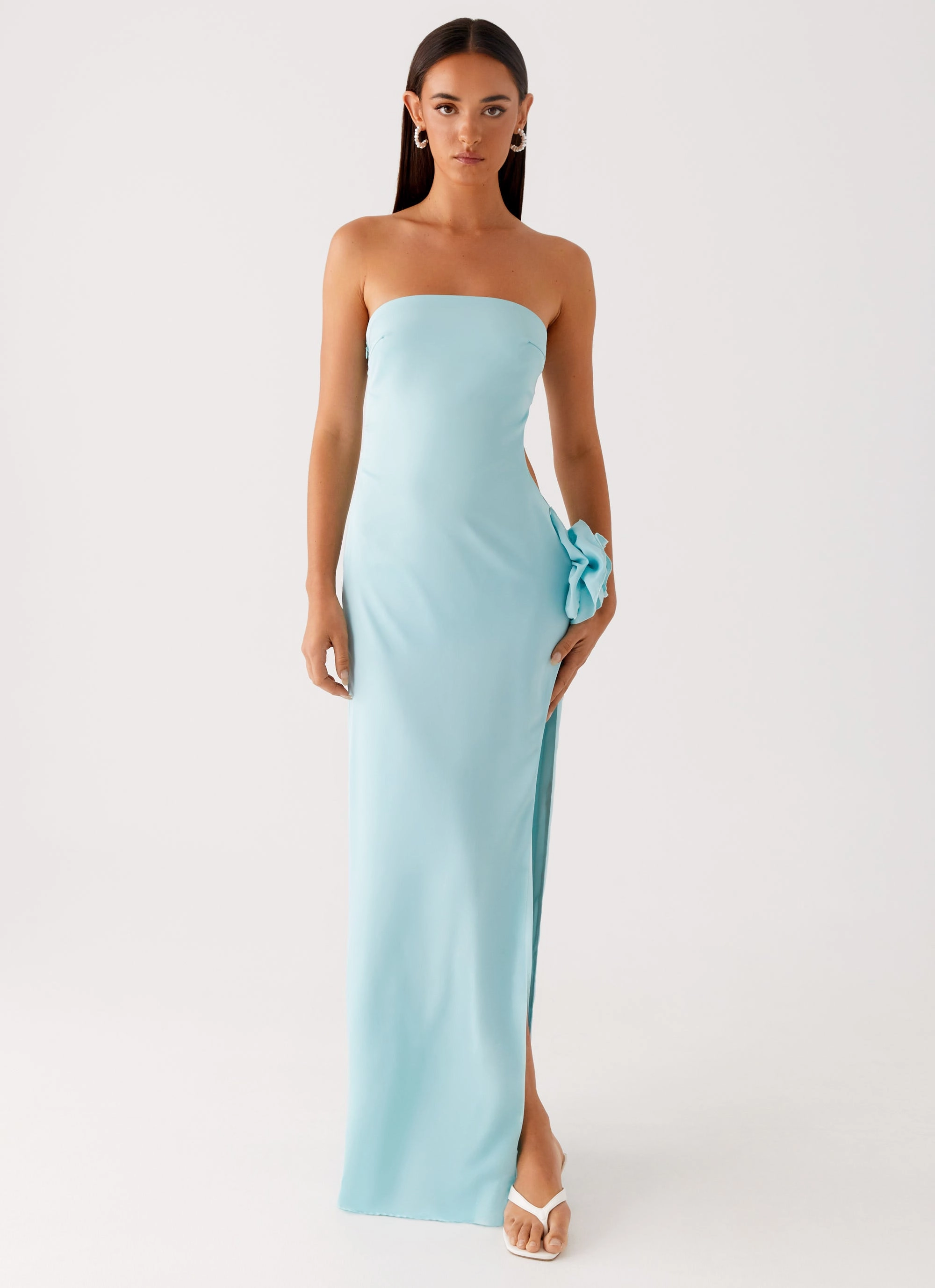Fenway Strapless Maxi Dress - Mint Texture Rich