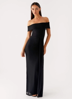 Aileen Maxi Dress - Black Trendy Wearable