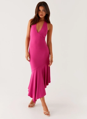 Inner Feel Timeless fitted silhouette Perdita Midi Dress - Fuchsia