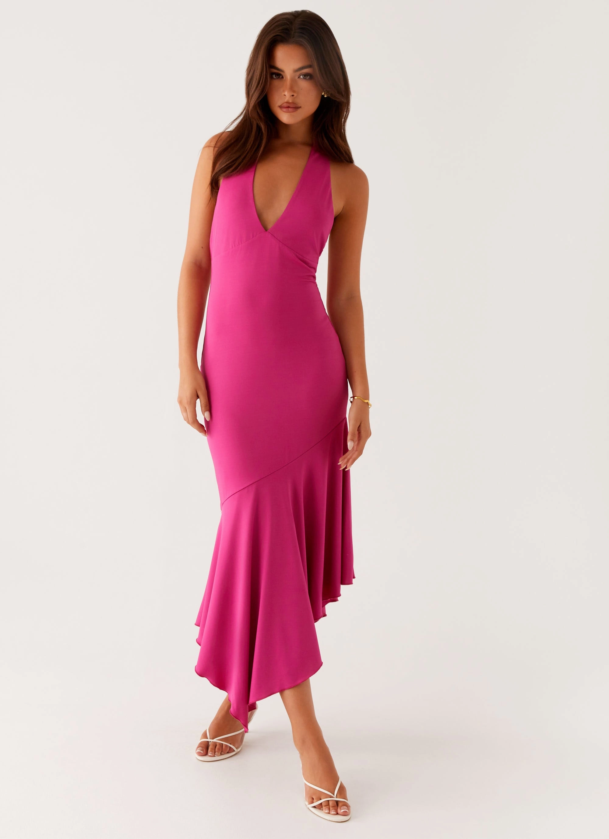 Inner Feel Timeless fitted silhouette Perdita Midi Dress - Fuchsia