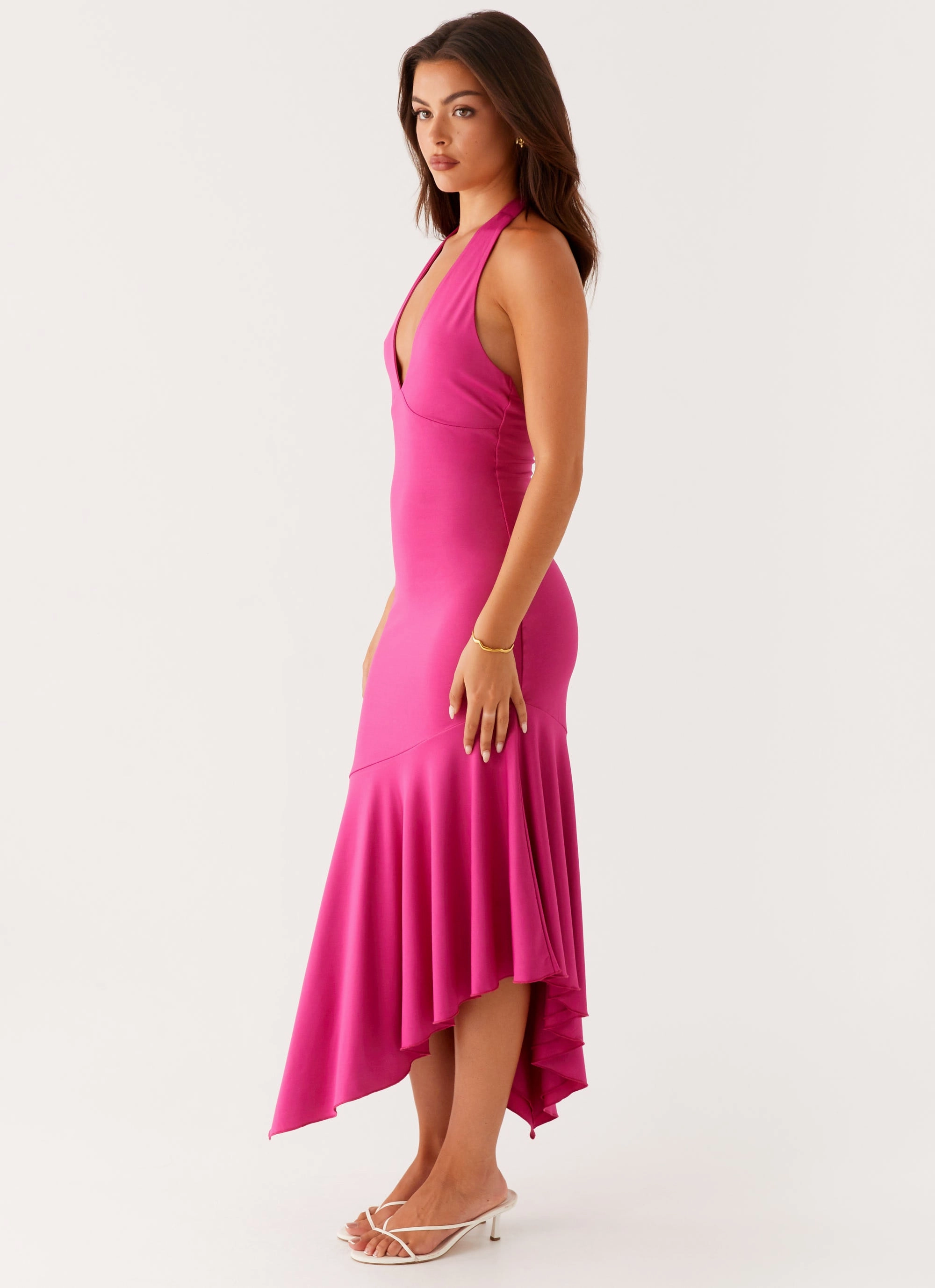 Dreamy Touch Perdita Midi Dress - Fuchsia