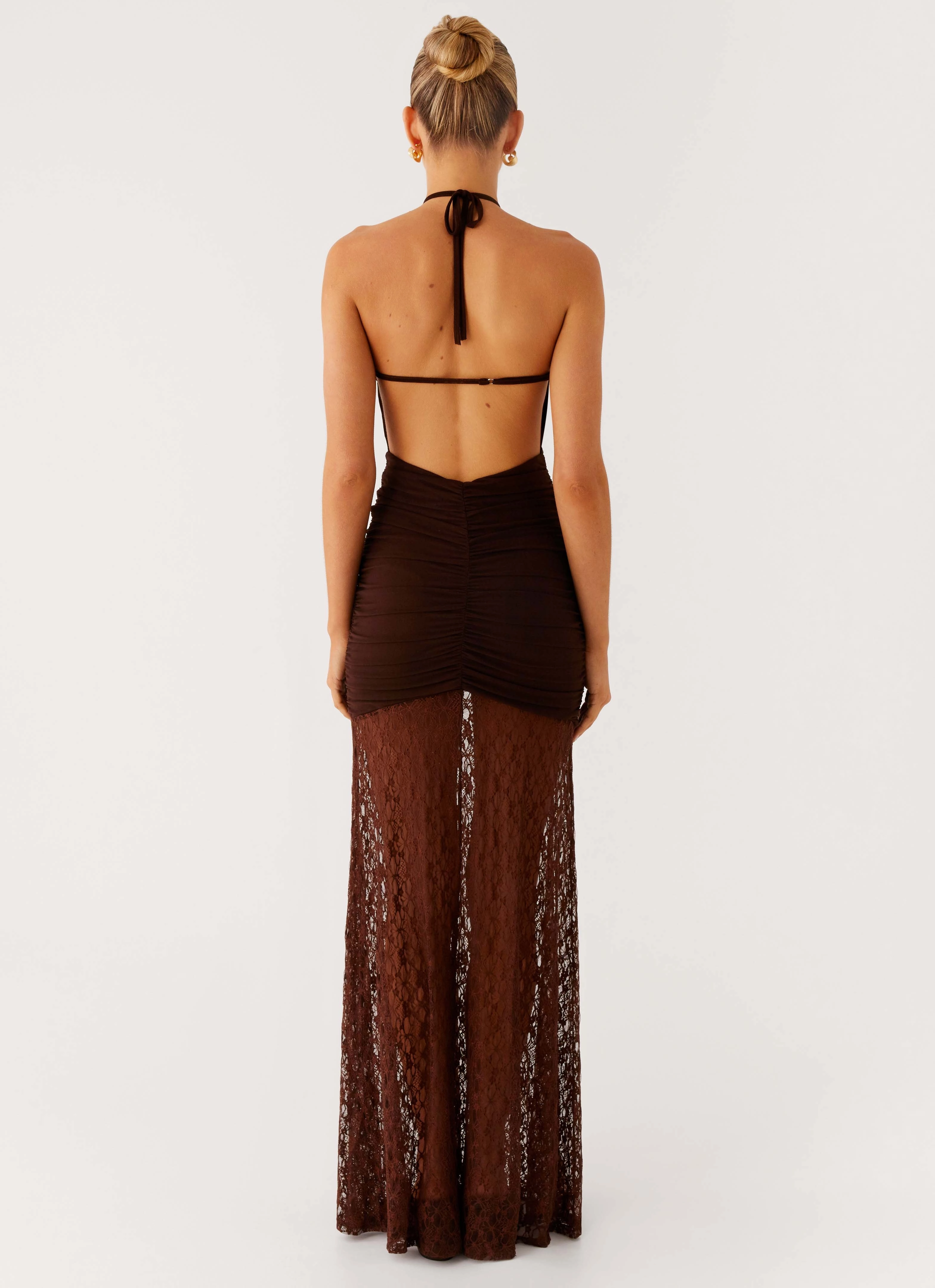 Somber Maxi Dress - Chocolate Elegant Comfort Pure Shape