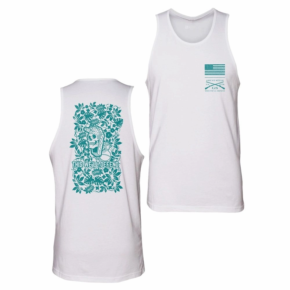 Seam Free Design Tropical Death Aqua Tank - White